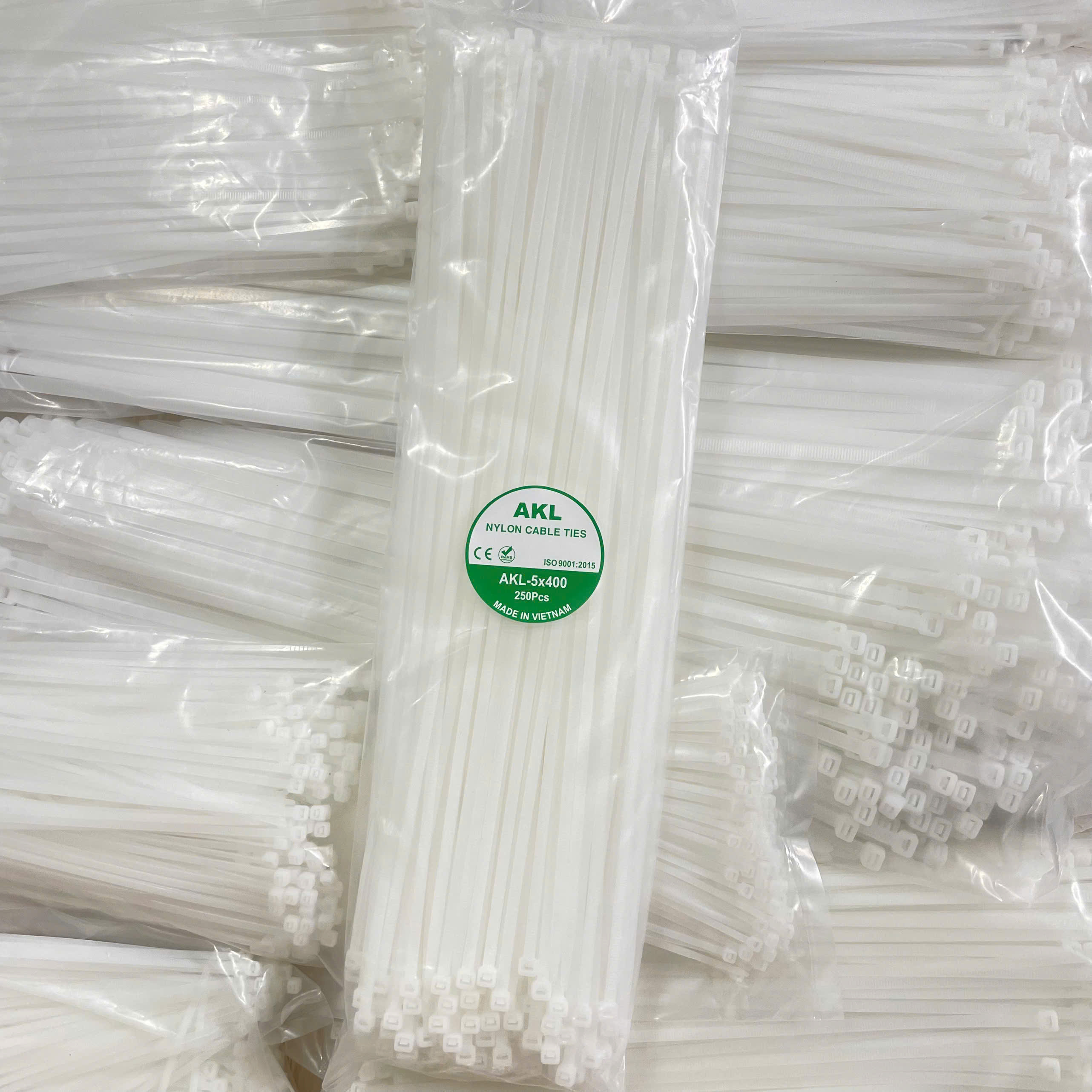 Dây rút nhựa trắng 5x400mm